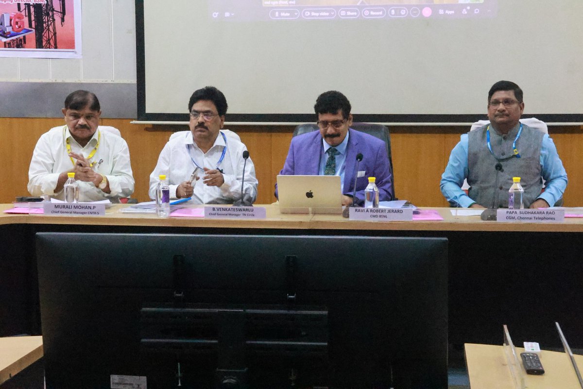 BSNL_CHTD's tweet photo. CMD-BSNL Shri Ravi A Robert Jerard visited Chennai on 20th July 2024 to review the performance of Chennai Telephones, Tamil Nadu Circle and CNTX-South. The CMD also informed that BSNL is going to complete of 60, 000 4G sites by September 2024 and 75, 000 4G sites by October 2024. https://t.co/ji5JYlXMZz