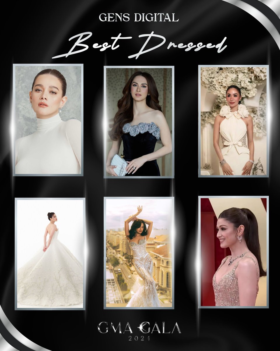 GENSDigital_'s tweet photo. Ang mga reyna ng GMA Network! 👑 
Umalis ang gustong umalis. Stay ang gustong mag stay. Ganon!
#GMAGala2024 #BestDressed
#MarianRivera #BeaAlonzo #HeartEvangelista #JulieAnneSanJose #BarbieForteza #CarlaAbellana https://t.co/o5ZQuULmH6