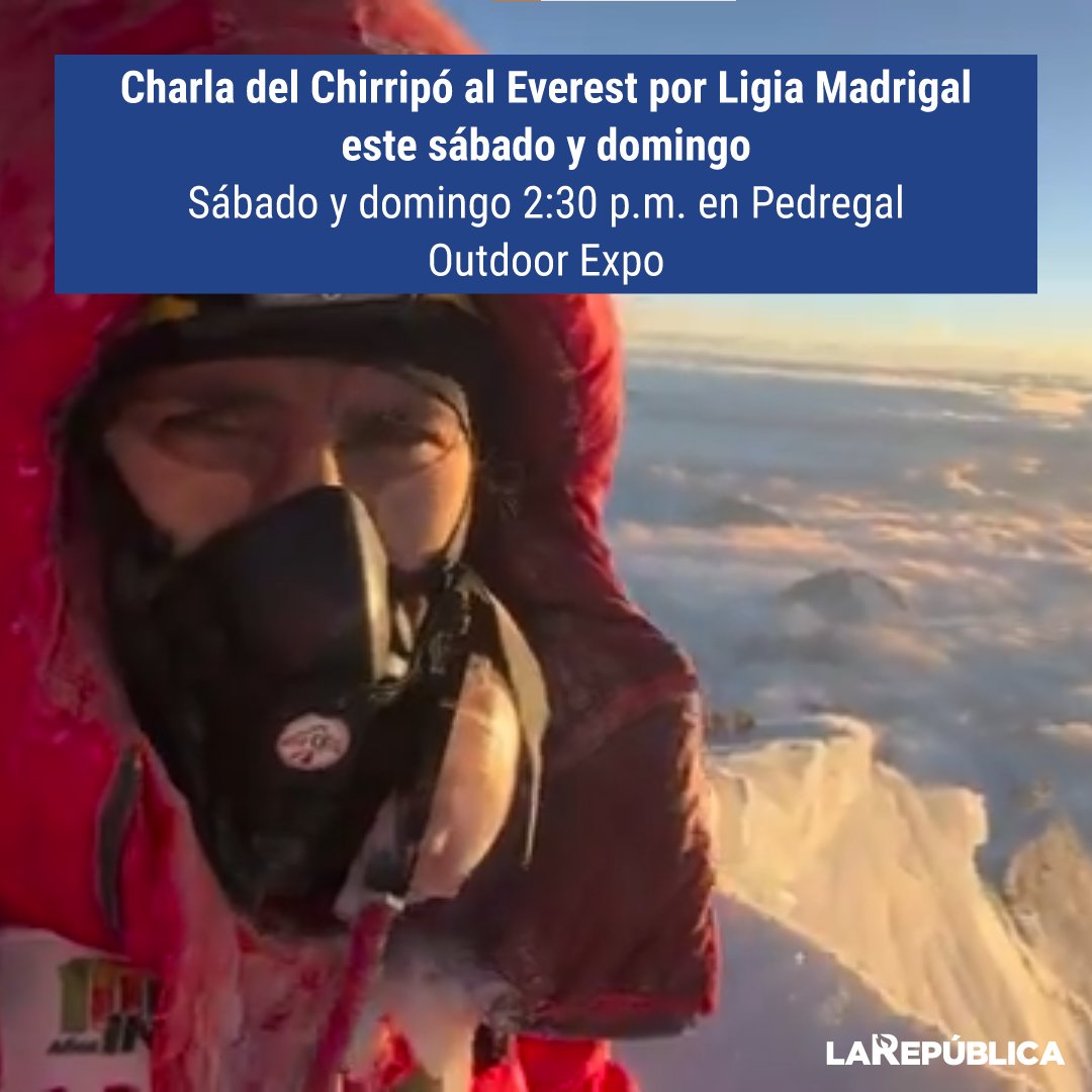 La_Republica's tweet photo. Para los amantes del #deporte y la naturaleza, llega #OutdoorExpo este fin de semana en el Centro Eventos Pedregal, con invitados especiales como Ligia Madrigal, quien compartirá su experiencia y logros en el #MonteEverest. 🧗‍♂️🚵🎣🗻🇨🇷  Más detalles aquí: https://t.co/zlrK70EdQI https://t.co/pisKCkPhiX