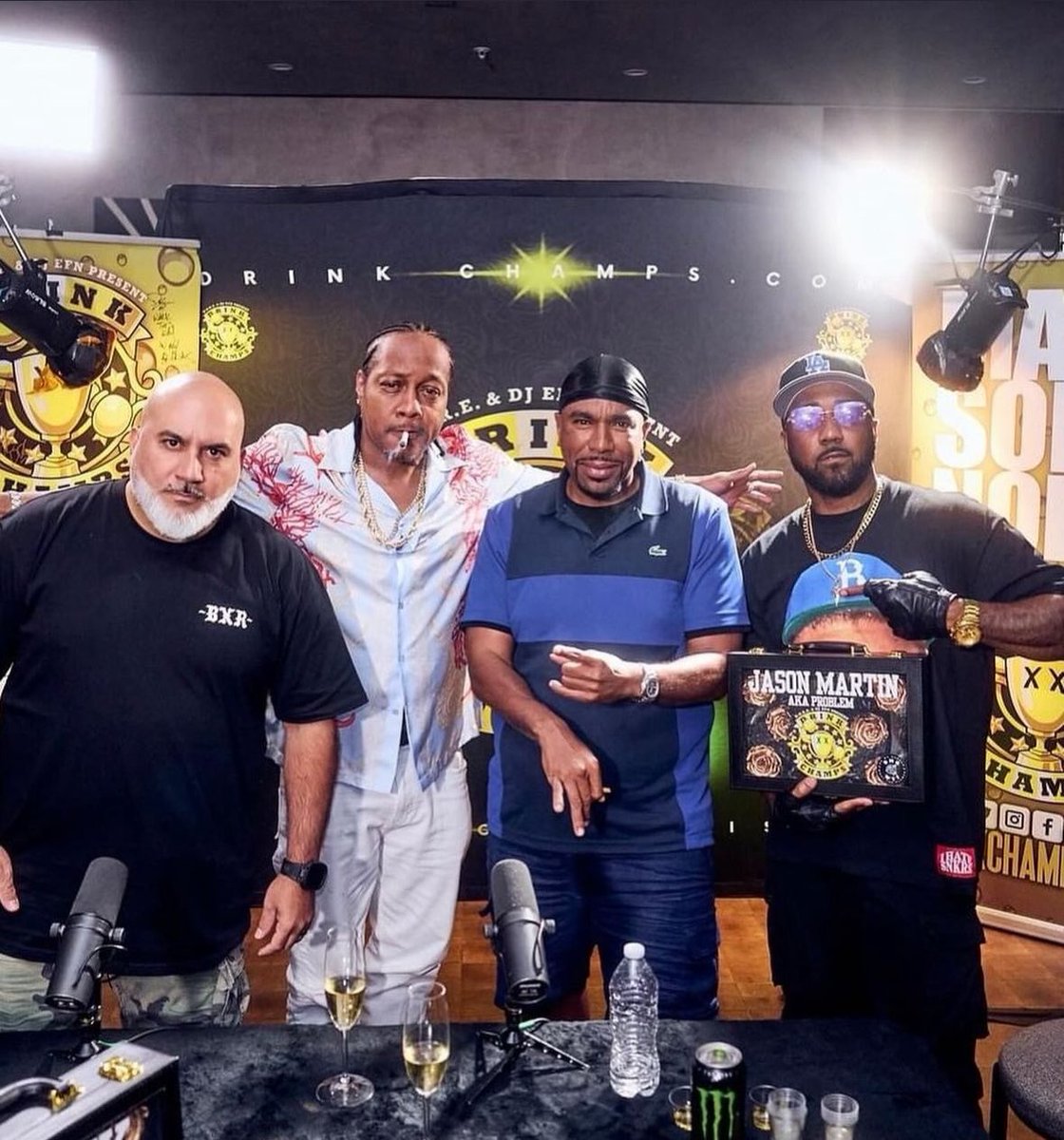 DJ Quik &amp; Jason Martin 
DRINK CHAMPS out now🍿

youtu.be/WThe7fejnvM?si…