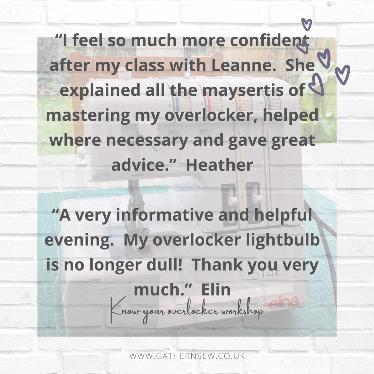 Gather_N_Sew's tweet image. How well do you know your overlocker? Let us teach you all you need to know to make your overlocker your most valuable sewing tool. 
Thursday 15th August, 6pm to 9pm. Book online or message me 💜

#overlocker #knowyouroverlocker #serger #gathernsew #learntosew #sewingclasses