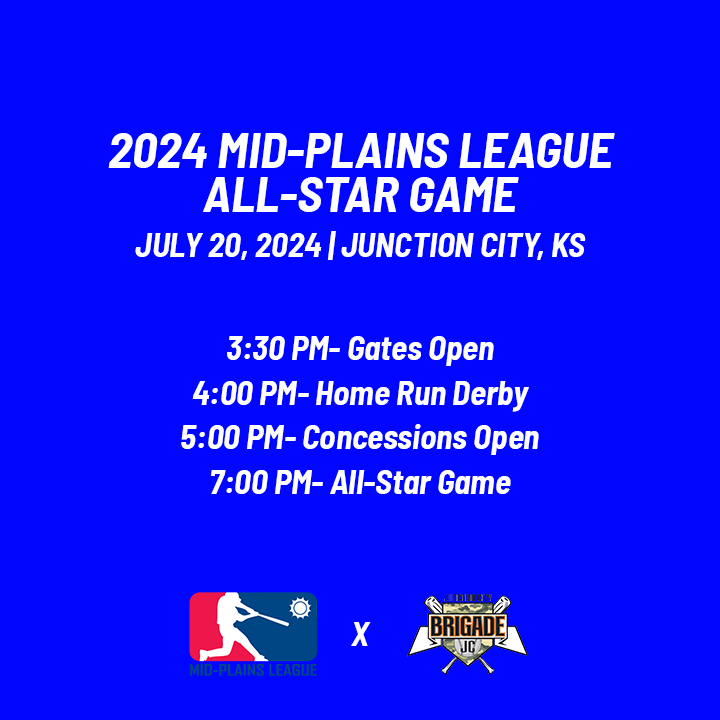 It's All-Star Gameday! Join us today and tonight in Junction City as the Mid-Plains League All-Stars take on the KCMSBL All-Stars! If you can't make it, watch in the links below:
HRD: rb.gy/k1rbn2
ASG: rb.gy/7k7202