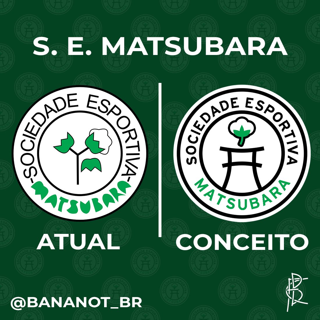 bananotdesigner's tweet photo. ⛩ • SE Matsubara - Rebrand Não Oficial
Uma das minhas criticas ao escudo do Matsubara é dele ser menos atualizado pra o que é hoje em dia, então foi sabendo disso que eu refiz o escudo do Matsubara
#escudo #rebrand #redesign #crest #matsubara #paraná #londrina #futebol #futt https://t.co/0tBC1EYct9
