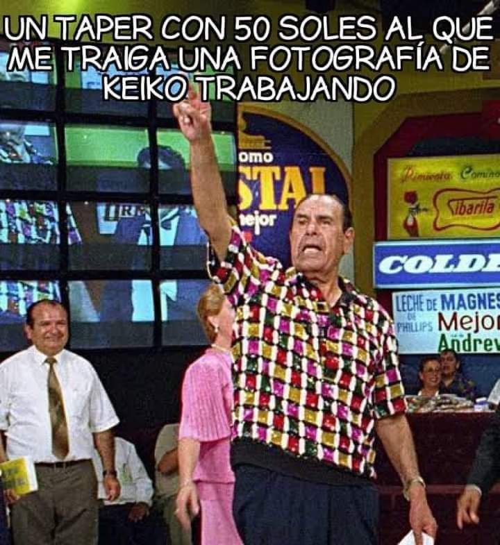 olivercom7's tweet photo. Un tapete de 50 soles al que me traiga una fotografía de @KeikoFujimori trabajando https://t.co/4IuUW7tC1Y