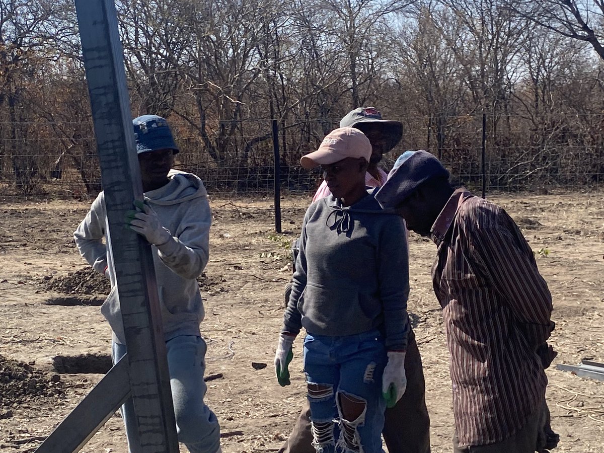 ASEBotswana's tweet photo. #SolarSaturday Team out today supporting the community installing the climate-smart Solar system at the Jamataka community farm. The project funded by the @USEmbassyBW #ASHF has been led by the community at every stage. https://t.co/TG0G5q5j0J