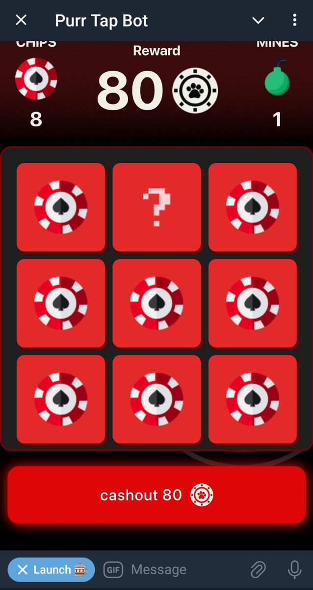 Hell yeah! Jackpot 🙂

@CatTap_Coin #TON #TonEcosytem #TONCHAIN #toncoi