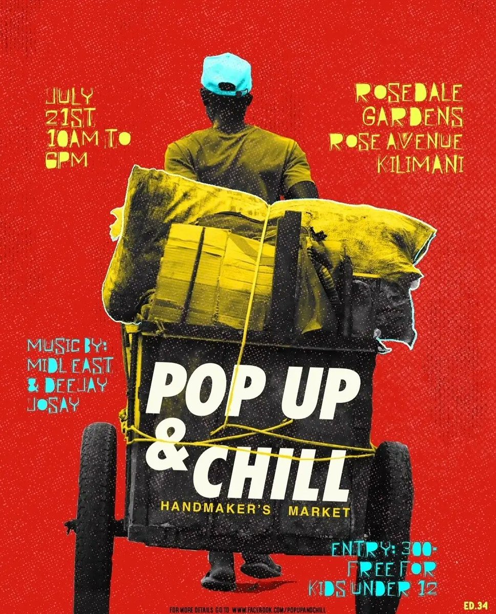 nairobinow's tweet photo. #Nairobi: Pop Up &amp; Chill #Handmaker's #Market, Jul. 21 2024 @ Rosedale Gardens, Rose Avenue - #Kilimani.

Date: July 21, 2024 
Venue: Rosedale Gardens, Rose Avenue - Kilimani. 
Time: 10 am to 6 pm
Entry: KES 300/- &amp; free for kids under 12yrs

.@popupandchillke https://t.co/G5JKAH584p