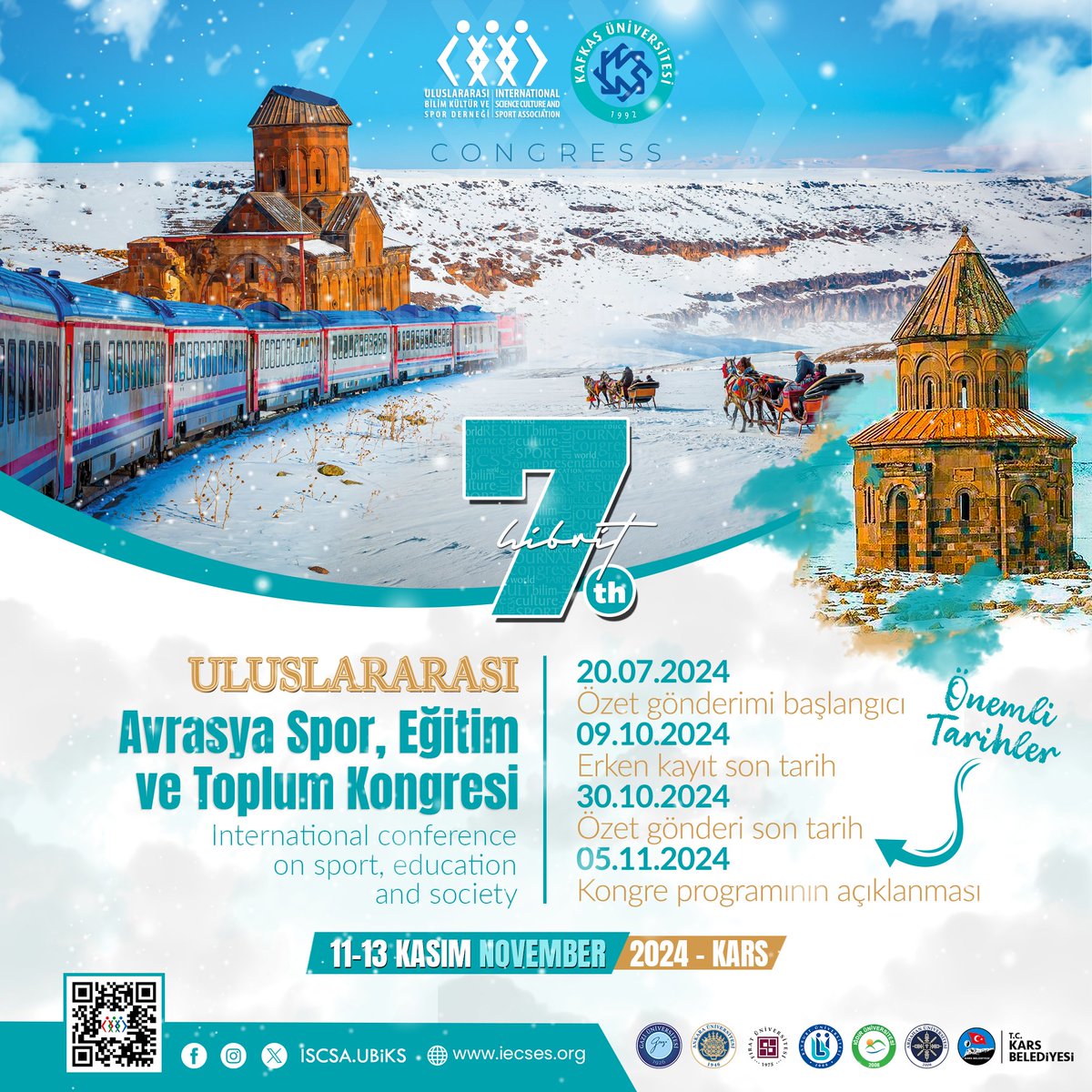 ISCSA_UBiKS's tweet photo. Yeni bir kongre heyecanı demiştik!
Kars'ın eşsiz güzellikleri ev sahipliğinde yapılacak kongremizde sizde yerinizi alın!

Kongre kaydı, ayrıntılı bilgi ve özet gönderimi için;
https://t.co/hX5xYvSoiA

@tanerbozkus https://t.co/Rs6BBrKyMD