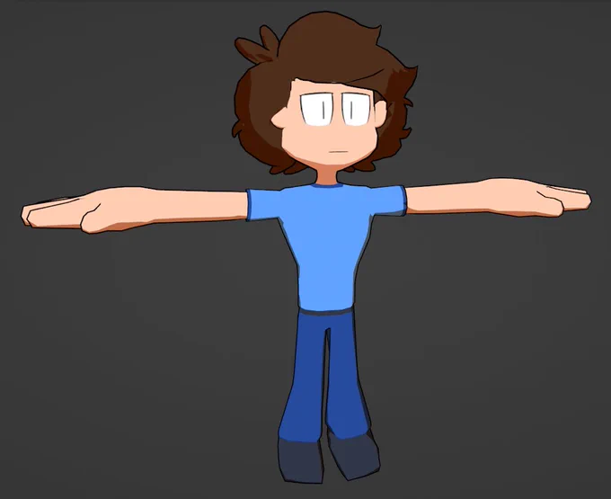 I made my sona in Blender, gonna be my personal vrchat avatar#b3d #vrchat 
