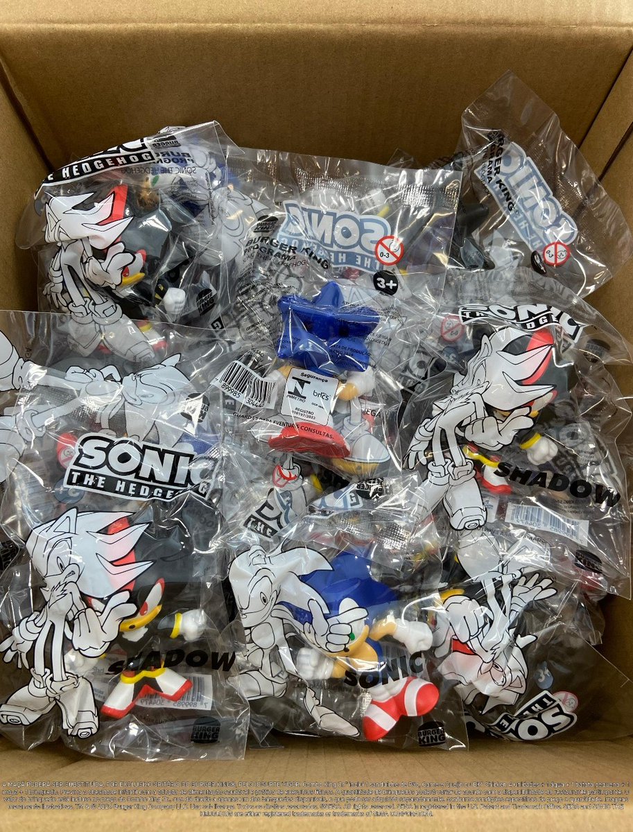PAREM DE CHORAR. JÁ ESTAMOS REABASTECENDO E VCS PODEM SENTIR OS BRINQUEDOS DE SONIC!!!