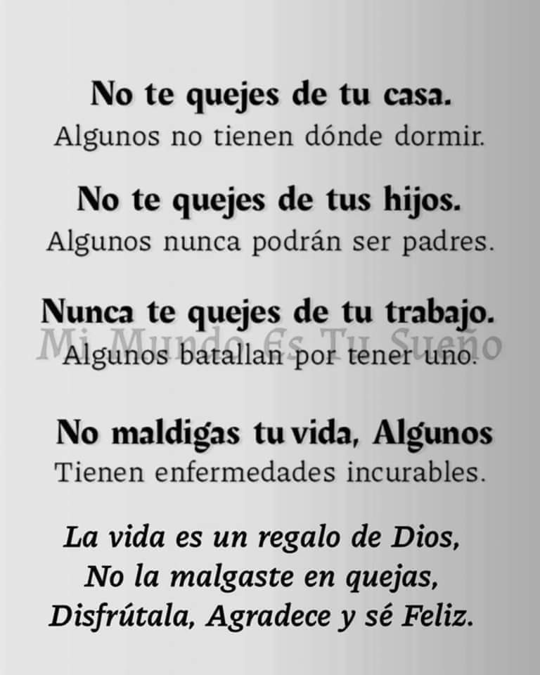 Nos cuesta mucho ser agradecidos