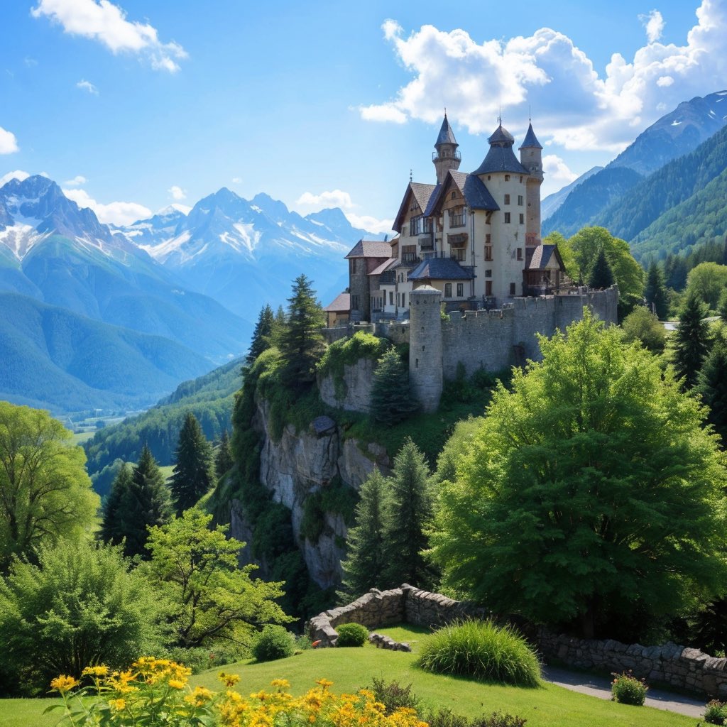 zen_zenscapec's tweet photo. Experience the magic of this fairy-tale castle nestled in the breathtaking Swiss Alps! ๐ฐ๐โจ Surrounded by lush greenery and stunning mountain views, it's the perfect getaway. #FairytaleCastle #SwissAlps #MountainViews #TravelGoals #DreamDestination #NatureLovers https://t.co/ca2PA4xBtr