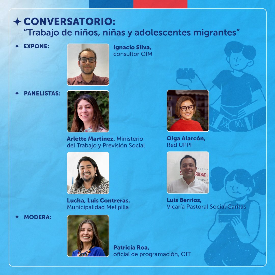 ¿Sabías que el trabajo infantil va en contra de los derechos humanos de niñas, niños y adolescentes? 👦🏽👧🏽 les invitamos a conectarse al Conversatorio “Trabajos de niños, niñas y adolescentes migrantes” a través de las cuentas de facebook de la <a href="/munimelipilla/">Municipalidad de Melipilla</a> y del Observatorio.