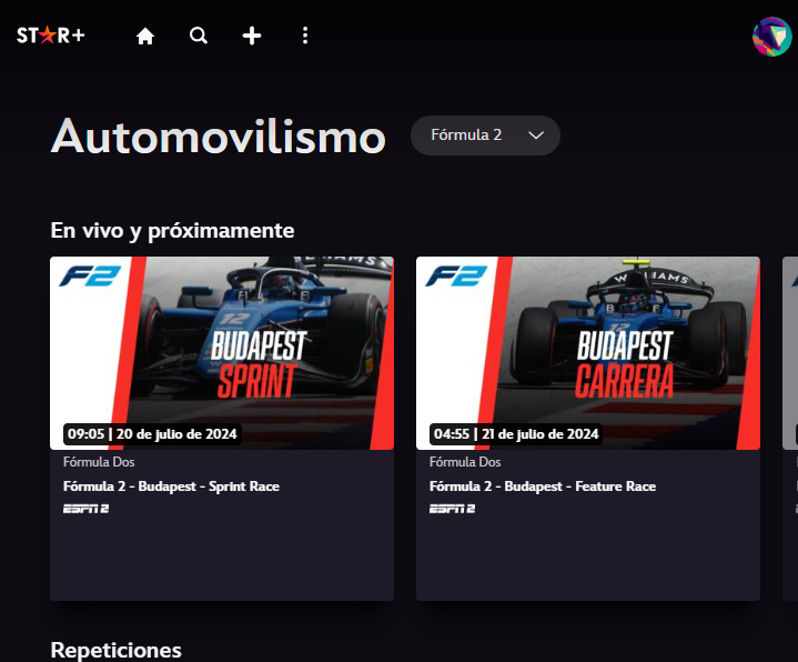 nicolasvi's tweet photo. Querido @disneyplusla , porque no aparecen las transmisiones de F2 en vivo en la plataforma? aparecen ok en @StarPlusLA . Tambien me paso con algunos entrenamientos de F1. https://t.co/TCqpwwhB3q