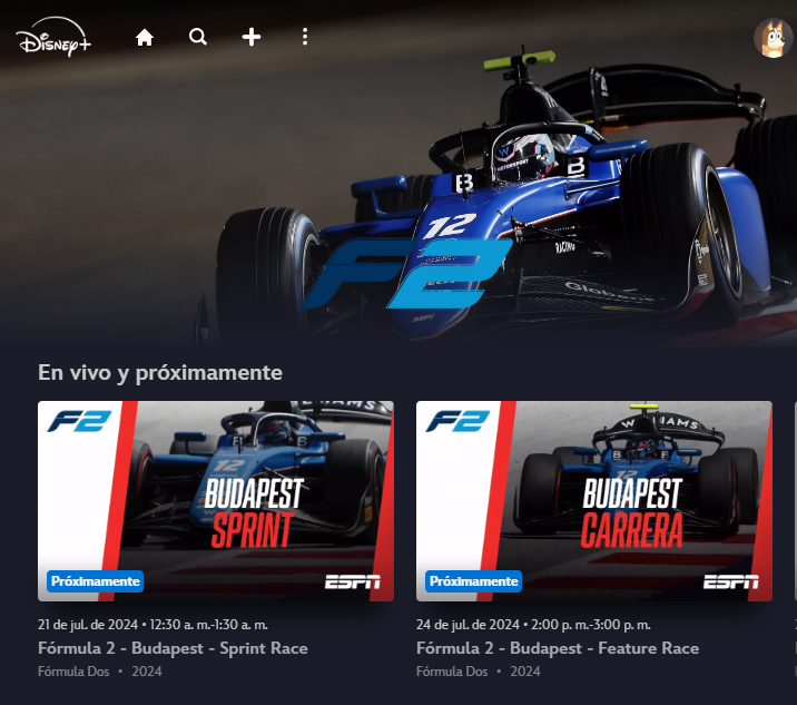 nicolasvi's tweet photo. Querido @disneyplusla , porque no aparecen las transmisiones de F2 en vivo en la plataforma? aparecen ok en @StarPlusLA . Tambien me paso con algunos entrenamientos de F1. https://t.co/TCqpwwhB3q