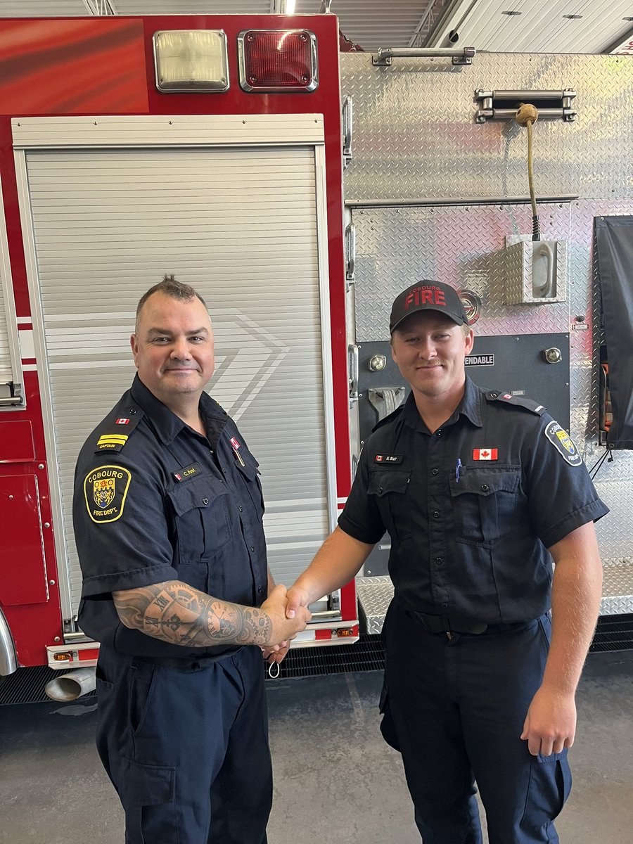 Please join us in congratulating Firefighter Mitchell Blair on his promotion from 3rd to 2nd class!