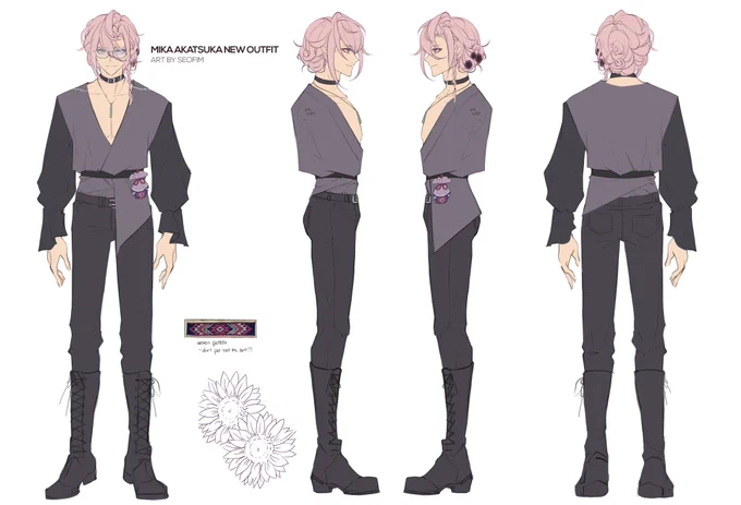 I did the design for 's new outfit! Congrats on your 3D son and thanks for having me~  Here's the reference  