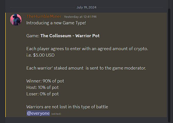 🥷 Little Warriors Giveaway! 🥷

Play this fun cross-chain ( $RVN x $EVR ) crypto based #NFT game created by <a href="/Humble_Miner/">TheHumbleMiner ⛏</a>!

✅️ Like &amp; Follow <a href="/Humble_Miner/">TheHumbleMiner ⛏</a>
✅️ Post #EVR address
✅️ Join Discord: discord.gg/Ew5xSQVT