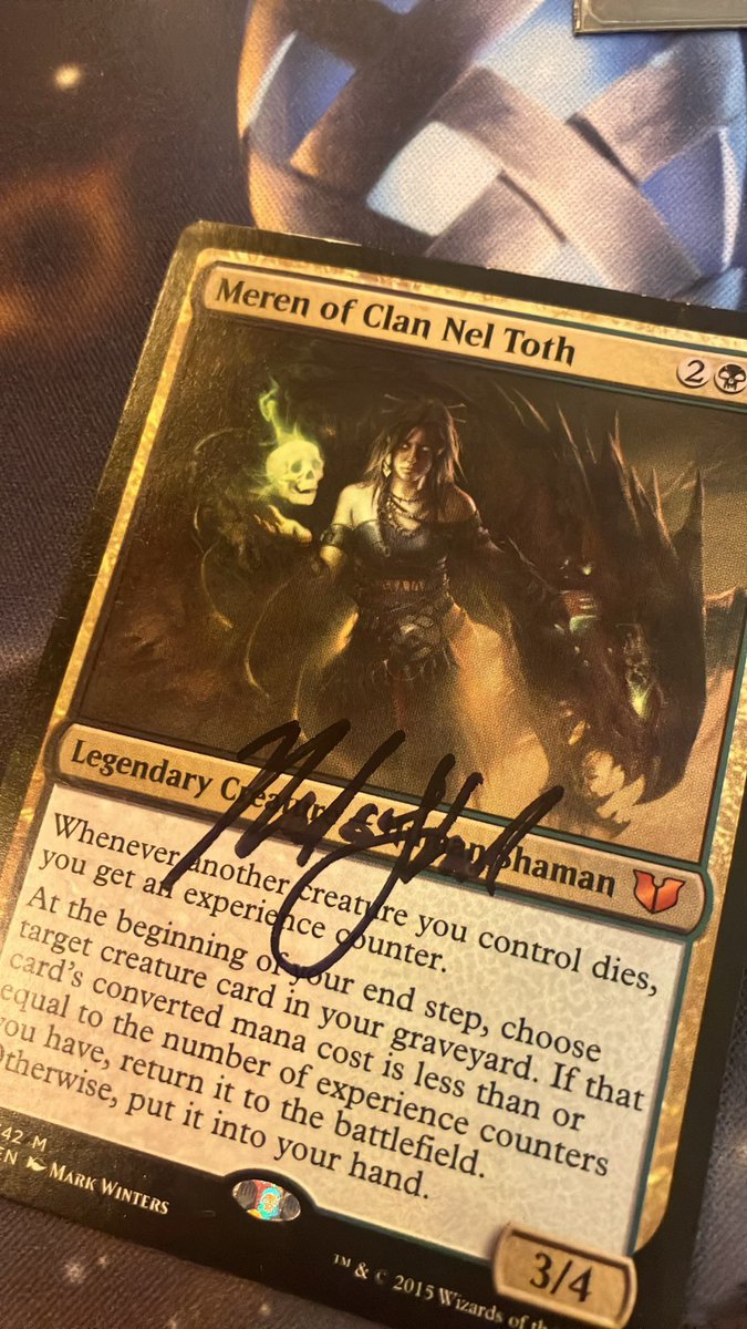 adamclinch's tweet photo. Pretty stoked to have meet Richard Garfield and for him to sign one of my cards! https://t.co/I2yw1YfZyw