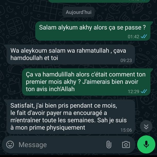 Al hamdulillah encore un client satisfait ça fait plaisir 💪