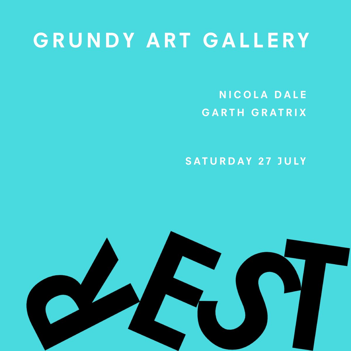 Next Saturday 27/07, we'll be hosting 2 FREE events in support of Flamboyant Flamingos.

11am - 12.30pm: Performance led tour (w/ <a href="/garthgratrix/">GARTH GRATRIX</a> and Nicola Dale)

2 - 3.30pm, Gratrix in conversation with Grundy's Curator (BSL Accompanied) 

Info/booking: eventbrite.co.uk/o/grundy-art-g…
