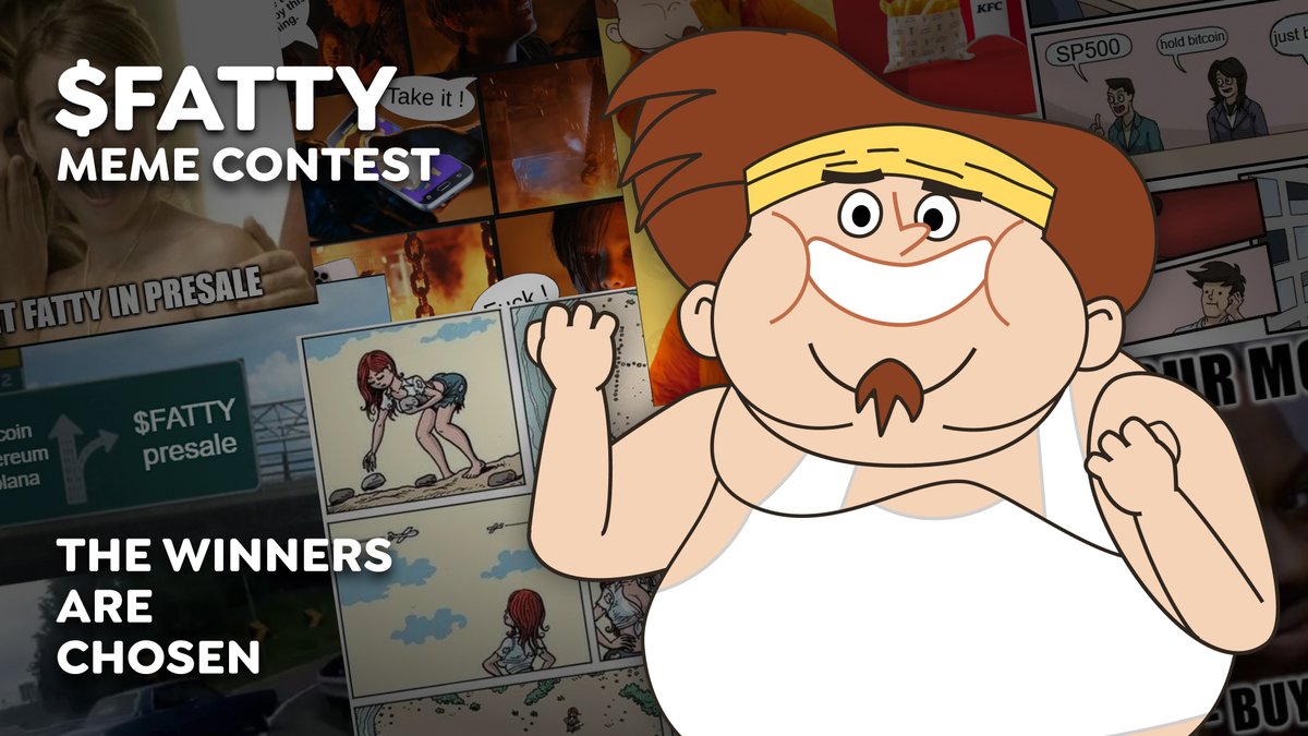 fatty_io's tweet photo. 🎉 #MEME contest winners 🎉

Hello $FATTY Family 🍔!

The results are in, and we are excited to announce the winners of our #FATTY meme contest! After reviewing all the hilarious and creative submissions, we’ve selected our top 8 memes. Top 2 participants each receive a hoodie while 3rd to 8th place receives a t-shirt.

Here are the winners:

TOP 2

• https://t.co/lB9jiDvYu4
• https://t.co/WwEYRRDP7N

3rd - 8th place

• https://t.co/ZDexOZHzGZ
• https://t.co/R3de3SoWoy
• https://t.co/idFD4Cbgx3
• https://t.co/siiLHDFT3Z
• https://t.co/w3OU3zcAG6
• https://t.co/HhaXaDDRQh

Congratulations to all the winners! Each of you will receive exclusive Fatty #merch as your reward. Thank you to everyone who participated and shared your fantastic memes. You all made this contest a lot of #fun!

Winners, please send us a DM via Discord with your preferred size of the clothing as well as where you want to receive the merch.

Stay tuned for more fun events and contests in the future!

#FatBoy #Community #Contest