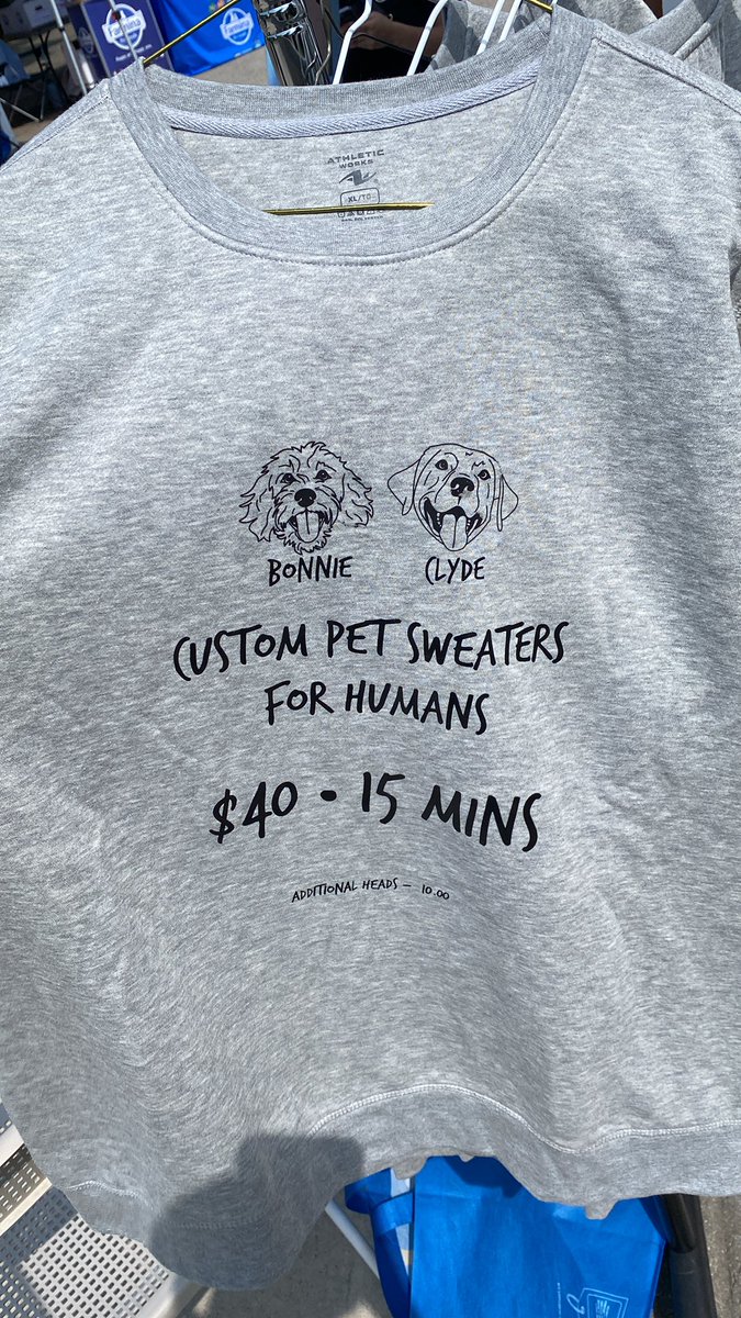 patchworktheapp's tweet image. Custom sweaters available at @dogfriendlykw event today. Ask about Patchwork too! #dogfriendlykw #kwawesome @curatedkw