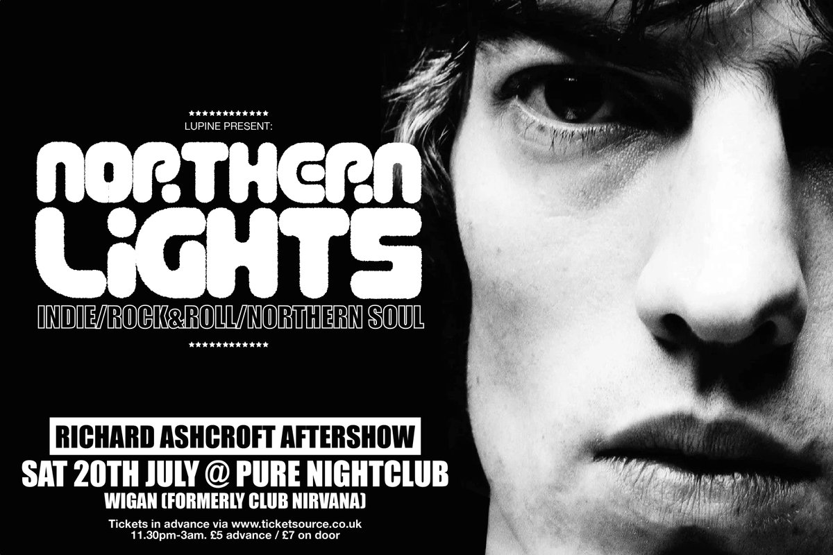 TONIGHT! We'll be open from 11:30 after the Richard Ashcroft gig. £7 on the door or tickets £5 in advance.