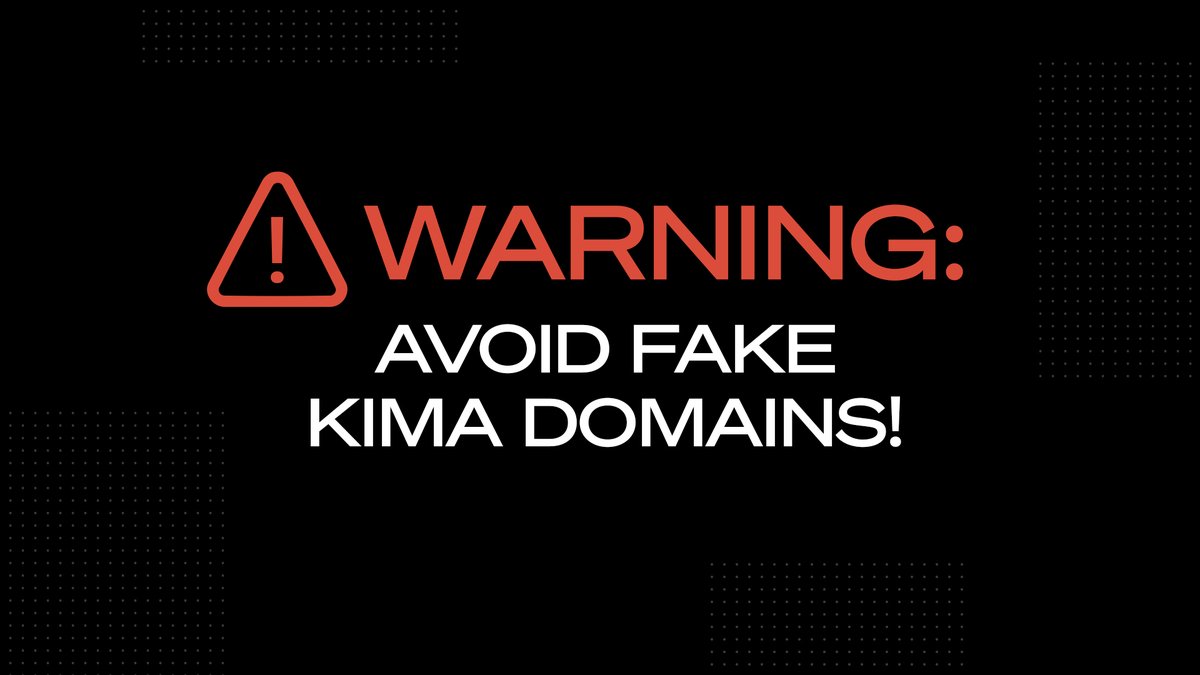 🚨 Important Alert: Stay Away From The Fake Kima Domain 🚨

Dear Community!

❗️Our partner, <a href="/xplorisk/">Xplorisk</a>, has detected a lookalike domain (token-kima) mimicking Kima that redirects users to IPFS. Please DO NOT click on it.

📢Remember: Kima's official domain is