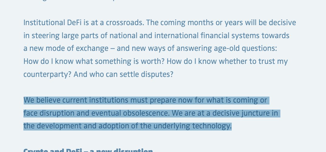 CDemanincor's tweet photo. 💥We believe current institutions must prepare now for what is coming or face disruption and eventual obsolescence. We are at a decisive juncture in the development and adoption of the underlying technology. 💥 #DeFi #DeFiRevolution #defisummer2024 https://t.co/5TmPnUDv9Q