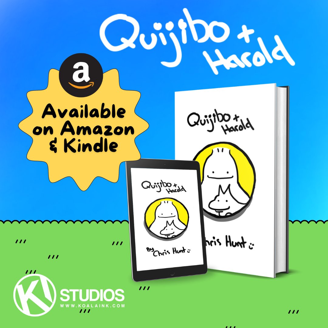 Quijibo &amp; Harold now available on Amazon and Kindle collected in a book for the first time!

<a href="/koalainkstudios/">Koala Ink</a>
<a href="/unclechunt/">Uncle Chunt🎙</a>

#amazon #kindle #Indie #indiebook #independent  #independentbook #selfpublishing