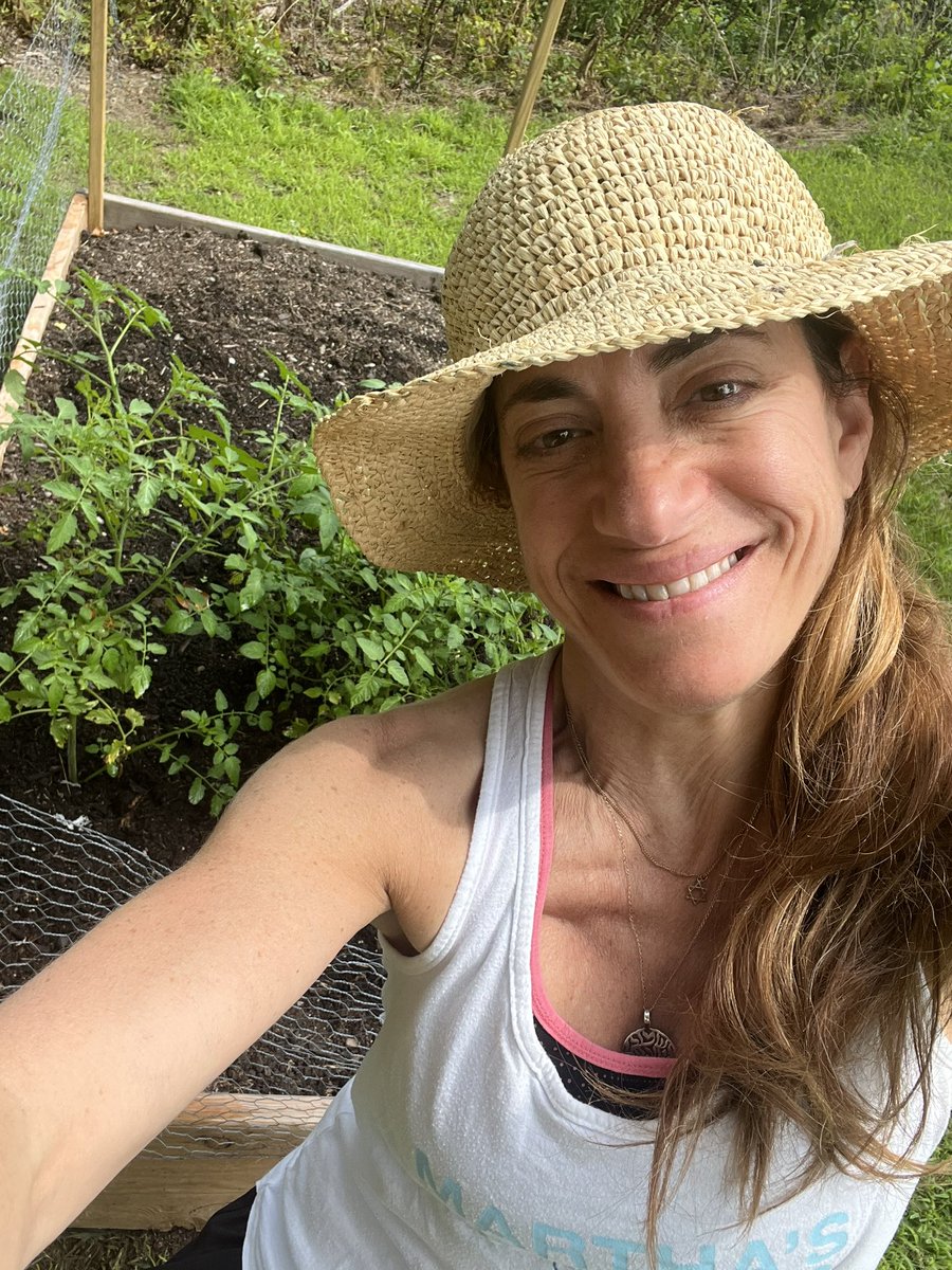 FeliceSchnoll's tweet image. This Brooklyn-born girl who never planted a thing in her life has finally got herself a little garden. Here comes the tomatoes. What’s next for the novice gardener?  Seeking advice! #foodismedicine #upstate