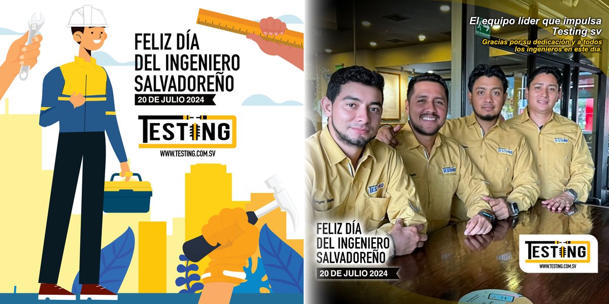 testingsv's tweet image. ¡Feliz Día del Ingeniero a todos los ingenieros salvadoreños! 🎉
Gracias por su invaluable trabajo, innovación y compromiso. Hoy celebramos su ingenio y pasión, fundamentales para el avance de nuestra sociedad.

¡Felicidades ingenieros! 🚀⚙️🔧

#IngenieríaElSalvador #testinsv