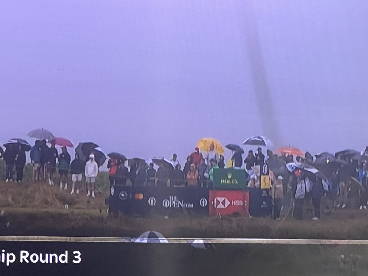 Did anyone else see what looks like a typhoon at <a href="/TheOpen/">The Open</a>