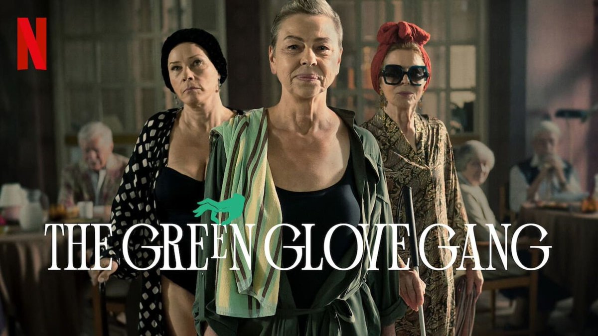 marggy69's tweet photo. "The Green Glove Gang" 📺is back on Netflix! After deciding to retire in the first season, our charming elderly ladies find themselves pulled back into the world of crime to help one of their sons settle a dangerous debt. In this second season, the series retains its cheerful tone with witty dialogues and comedic situations. It follows the classic heist comedy formula but with the unique charm of its protagonists. 

It doesn't aim to revolutionize television, but it perfectly fulfills its goal of entertaining. It's an ideal choice for those seeking uncomplicated fun, with endearing characters and a plot that, while not groundbreaking, guarantees a good time. #series #Netflix #TheGreenGloveGang
