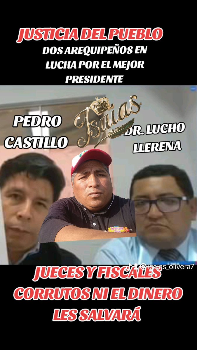 olivercom7's tweet photo. Es inconcebible que el @Poder_Judicial_  y @FiscaliaPeru  amplíen la prisión preventiva (secuestro) de 14 a 18 meses del presidente @PedroCastilloTe mientras los corruptos están libres. Sin pruebas ni argumentos lo tengan prisionero.  Dónde está @CorteIDH @TC_Peru https://t.co/njkCNlHGap