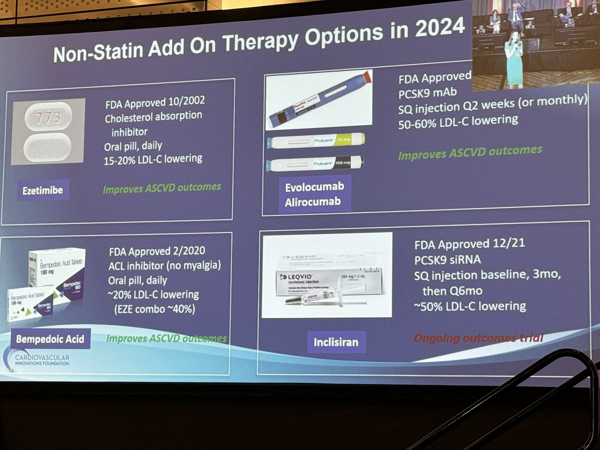ZAALTai's tweet image. Great lecture on lipid lowering for CV prevention (now even more impt with 90% of US being stage 1 CKM) at #CVI2024. Excellent review and updates by Dr. Kohli, with much more to come!
@cvinnovations