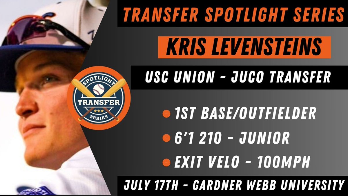 GameTimeRecruit's tweet photo. Kris Levensteins 6’1 225 - 1B/OF-Transfer -USC Union. He is looking for a 4 year school. Kris had an exit velo of 100 during BP/game. He showed the ability to hit to all fields. Solid defense skills, would add this guy to any lineup! 

Interested contact @KLevensteins  or DM me! https://t.co/F2OWCzRcAz