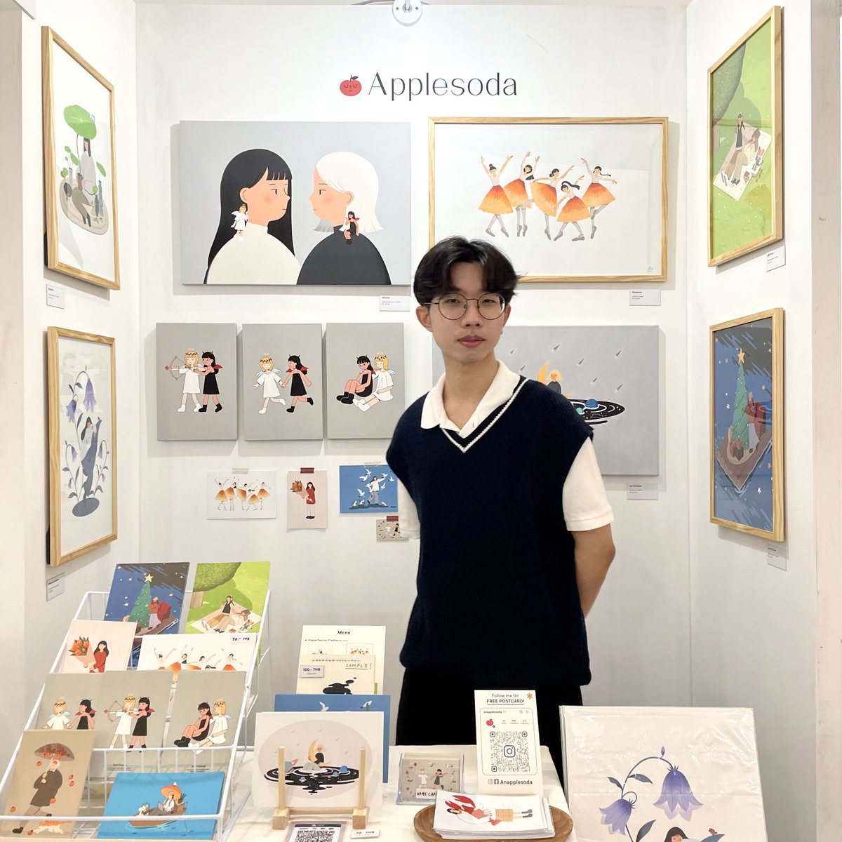 Anapplesodaaa's tweet photo. ไม่แน่ใจว่าไปโผล่ในพินไหนเพราะรูปดอกบัวเพิ่งวาดเสร็จวันก่อน + วาดเองทุกภาพคับ และเอไอไม่สามารถไปออกบูธได้นะ 🤣 https://t.co/kQi9bKjCao