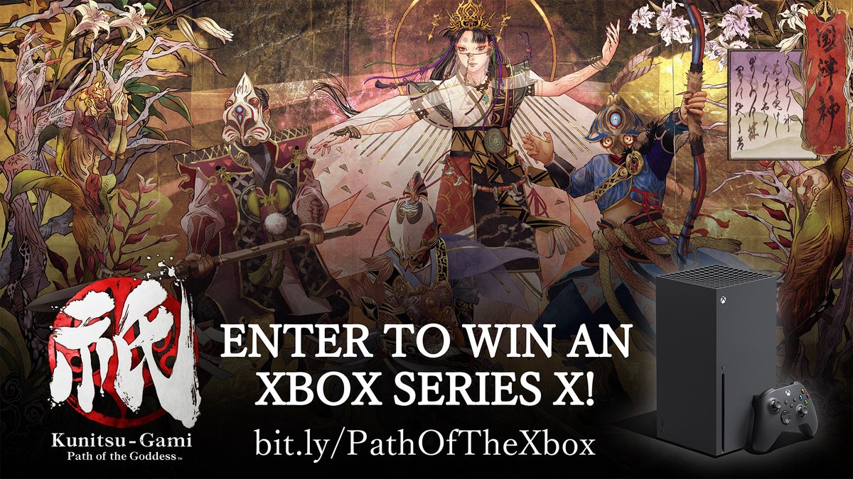 CapcomUSA_'s tweet photo. Celebrate the launch of #Kunitsu_Gami by joining our #PathOfTheXbox Xbox Series X giveaway!

Follow @Kunitsu_Gami and visit the link below for multiple ways to enter. Entry ends July 25, 11:59 pm PT. 

👉 https://t.co/yY1z1l7nym https://t.co/mjmRvwcNRR