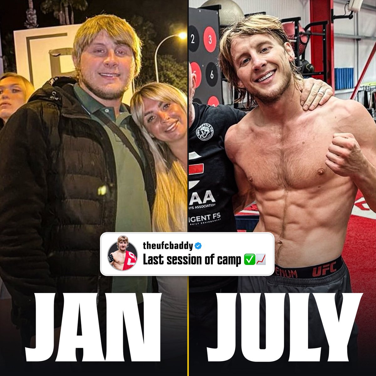 Paddy Pimblett’s transformations before a fight are actually ridiculous 🤯