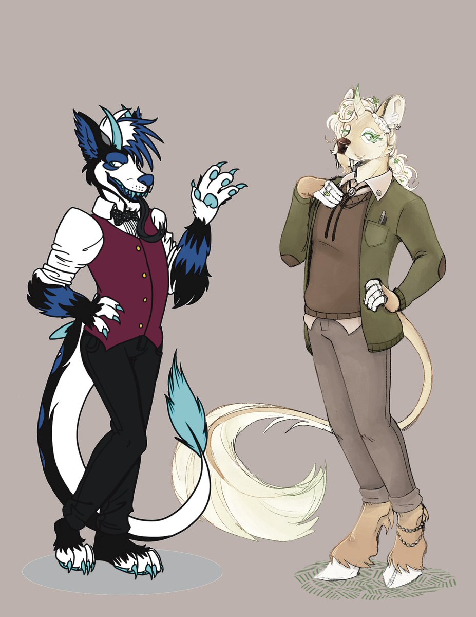 dearbeansprout's tweet photo. If I had a nickel for every time I turned my fursona into an academic dandy I’d have two nickels https://t.co/L30HUyr42r