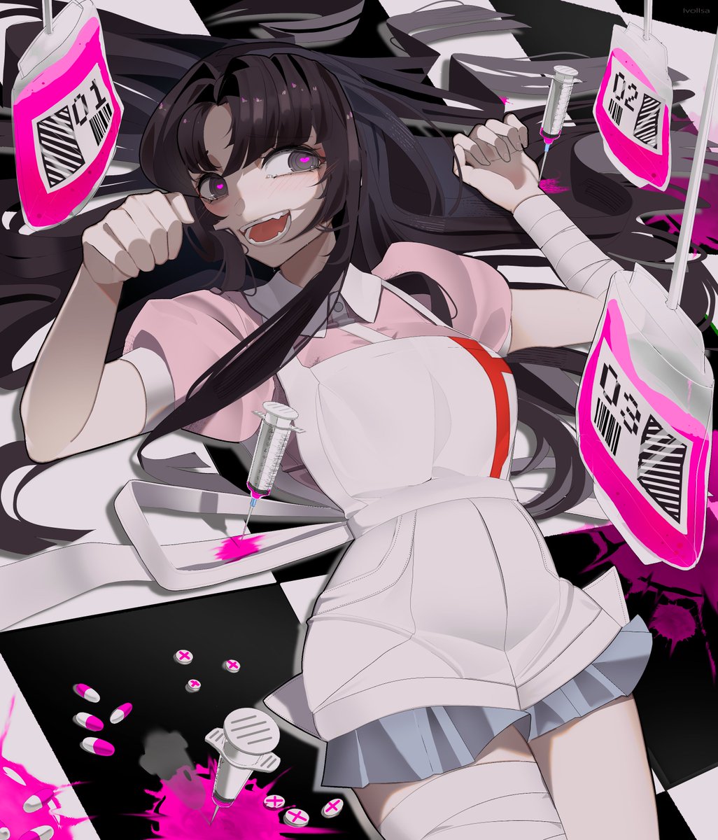 IvolIsa_'s tweet image. Mikan Tsumiki from Danganronpa 2 💉