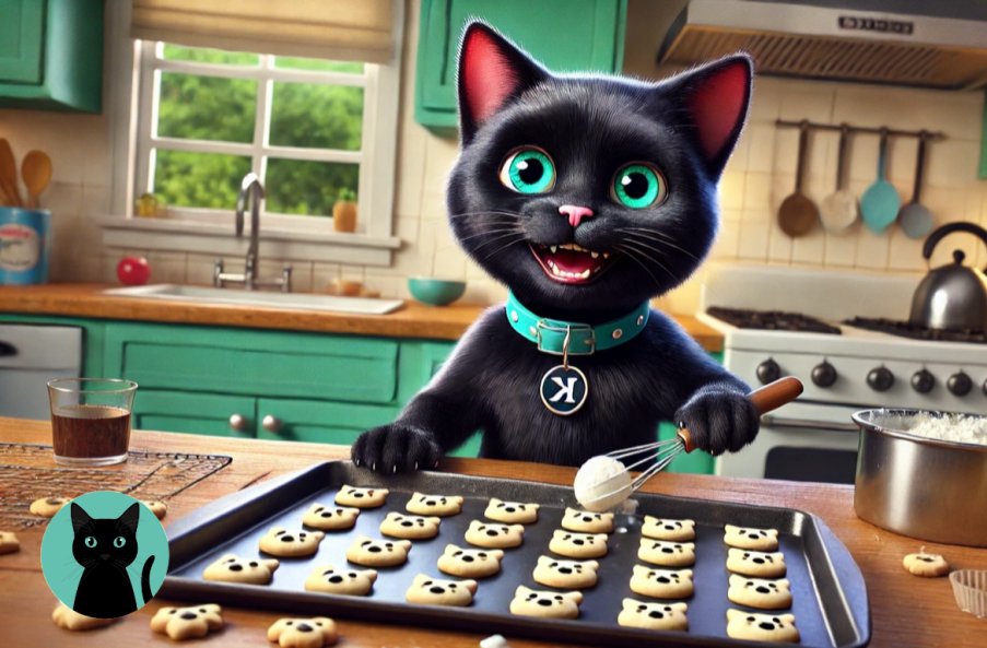 NachotheKat's tweet photo. Sometimes, you need to treat yourself. Cat cookies are the best cookies IMO. What's your favorite treat? Meow.🍪🐈⬛🐾#NachoThe𐤊at #Kaspa #CryptoCatTales #KRC20 #CookingCat $NACHO https://t.co/xfOboyw7rB