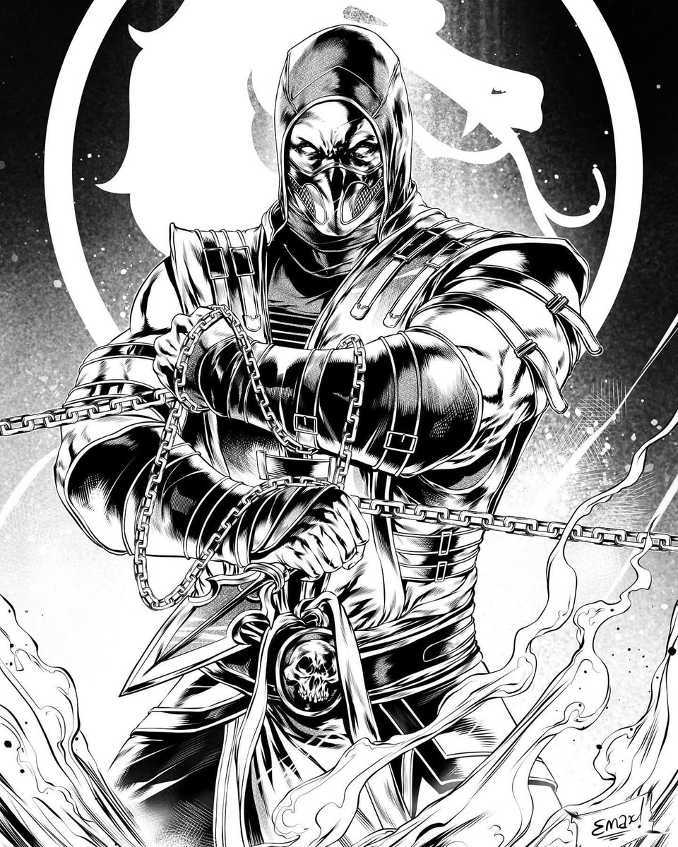 Emax12072000's tweet photo. Hi fam! It’s been a while since I posted a new piece 😁😁😁 I’ve been working on myself and some personal stuff, so now I’m back 💪🏿 😎😎😎 #scorpion #mortalkombat #getoverhere #mortalkombatart #scorpionfanart #fanart https://t.co/abn6d4nMa5