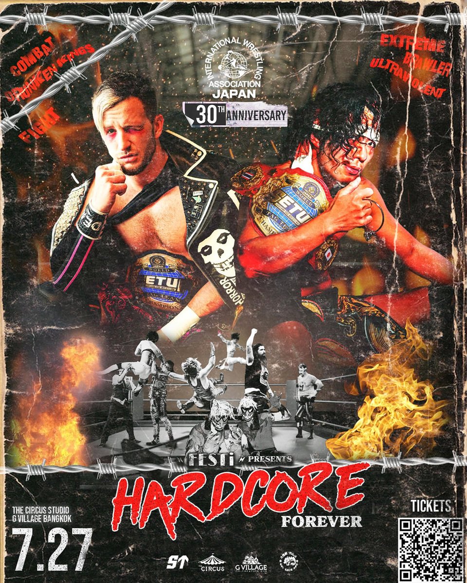 日本人ラッパーGOLI、「IWA JAPAN : HARDCORE FOREVER」のオープニングアクトに登場へ
thaich.net/news/2024021ch…

#setupth #タイのプロレス
<a href="/setupth/">SETUP Thailand Pro Wrestling</a> <a href="/OKGOLIRA/">GOLI</a> <a href="/ProWresIWA/">I.W.A.JAPANプロレスThailand🇹🇭公式 official</a>