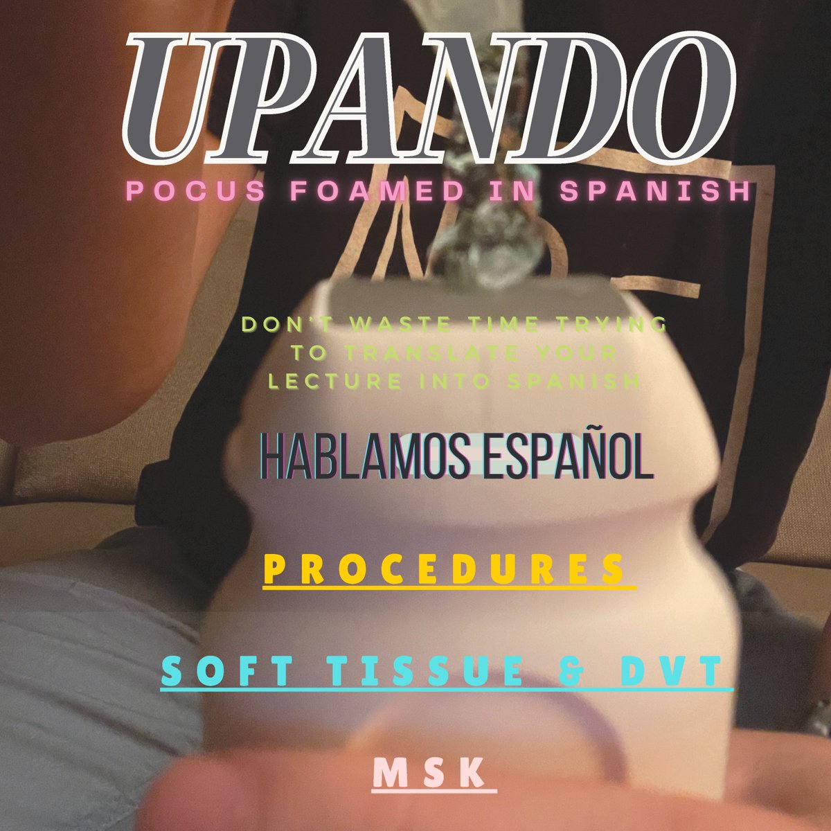 SAEMonline's tweet photo. UPAndo Latinoamerica, #POCUS4ALL in Spanish. Check out our narrated lectures: procedures, soft tissue, MSK. @UPAndo6

Learn more: https://t.co/dulRGzFZgP https://t.co/tgUNu9sBmP