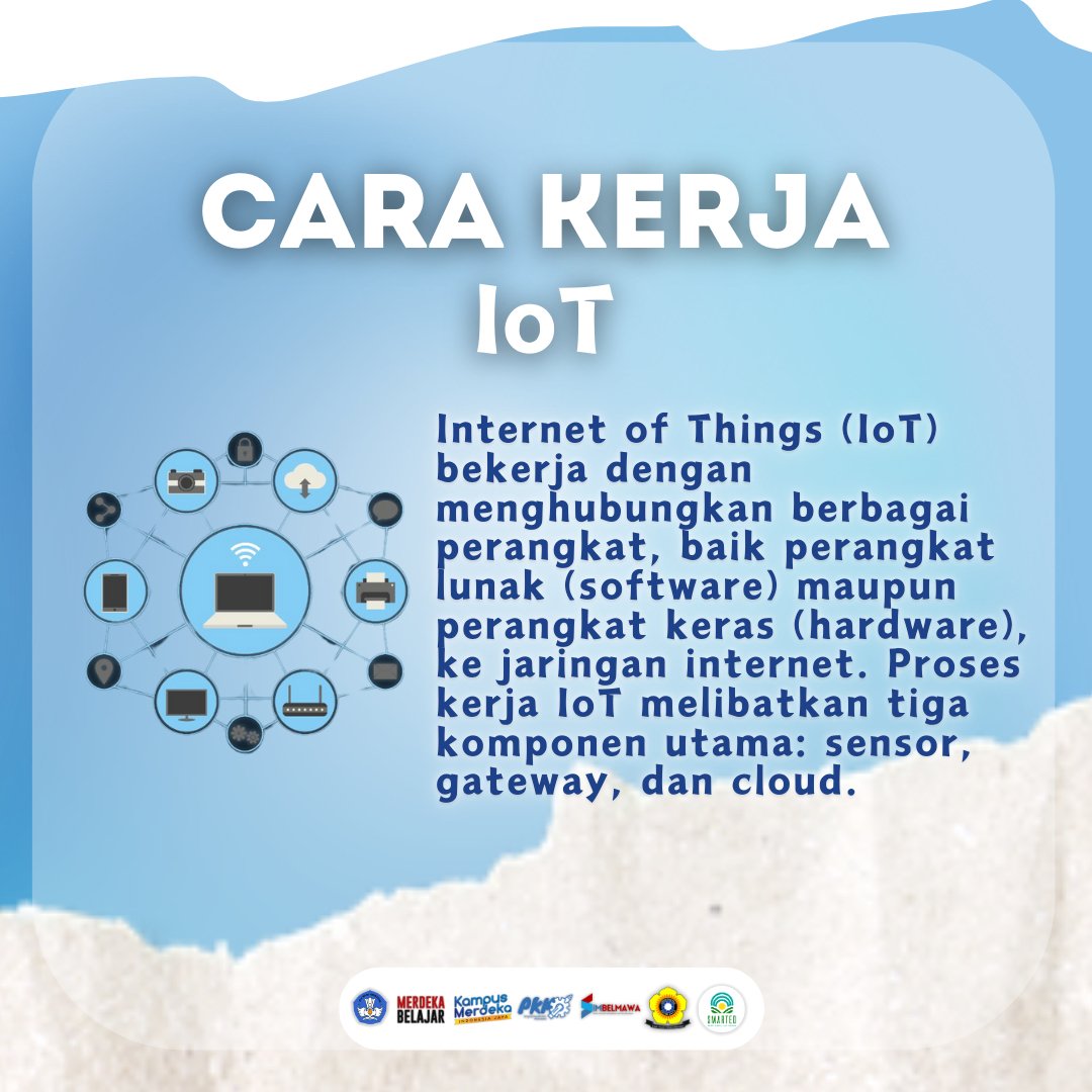 smartXexctrat28's tweet photo. [APA ITU IoT? ✨]

Halo, Smartzen! Apa kabarnya nih??
Kalian udah tau belum, apa itu IoT?

IoT (Internet of Things) adalah jaringan perangkat yang terhubung ke internet dan dapat saling berkomunikasi serta berbagi data secara otomatis. https://t.co/HWbpKFPRnn