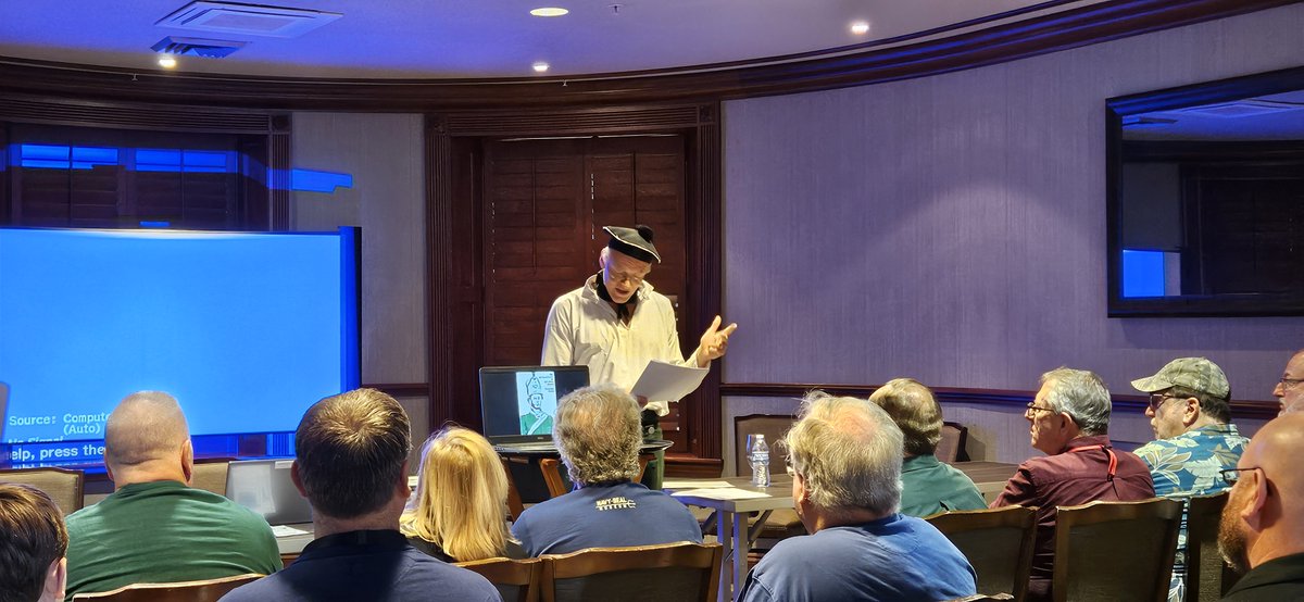 HMGS_Inc's tweet photo. Actor Jason Salkey presented an informative and humorous lecture on his life on the British TV show Sharpes Rifles, which was a smash hit & cult favorite of many wargamers in the United States and around the world. #historicon2024 #SharpesRifles https://t.co/L71p4WIYct