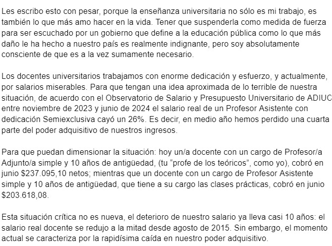 RaulGomez65's tweet photo. Carta a mis estudiantes de la UNC https://t.co/RdPdW8EwAp